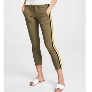 Pam & Gela Side Stripe Army Green Utility Pants